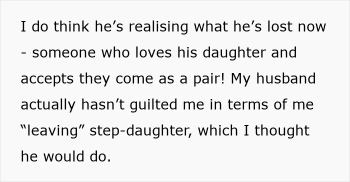 Text excerpt discussing a woman feeling treated like an unpaid nanny after partner leaves child to go to the gym.