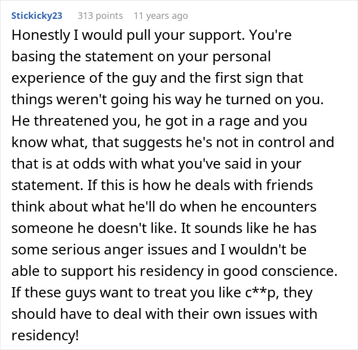 Woman refuses to risk new career for friends' free advice, revealing their true colors in a supportive online comment.