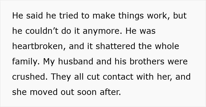 Text on white background about a man feeling torn between his husband and his mother-in-law after secretly helping her.