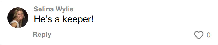 Comment from Selina Wylie saying he&rsquo;s a keeper, reacting to a woman stunned by her Hinge match on their first date.