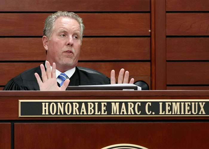 Judge in courtroom reacting and firing back at teacher following a devastating outcome for a student case hearing.