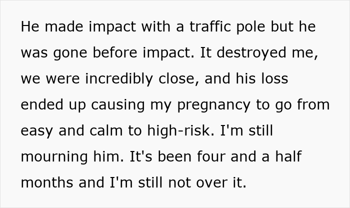 Alt text: Personal story about loss affecting pregnancy and the emotional impact related to naming son Harry Potter.