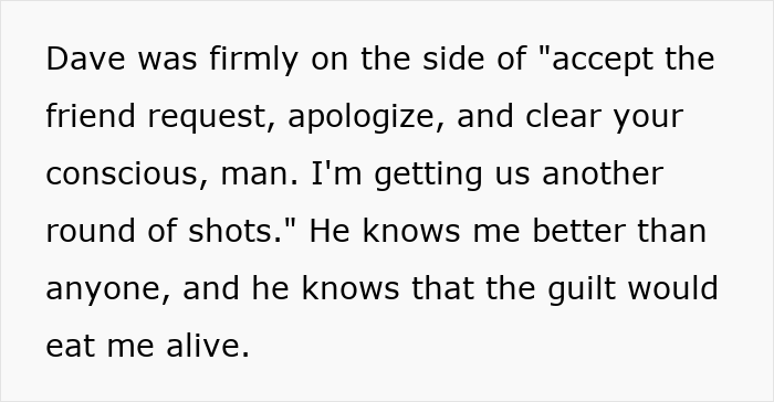 Text excerpt from a story highlighting a man&rsquo;s reaction after getting fired over a crude drawing and learning a tragic story.