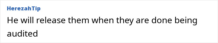 Comment text on a white background stating a claim related to Elon Musk&rsquo;s daughter and Trump&rsquo;s UFO files release.