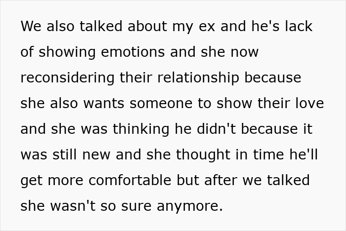 Text discussing a woman reconsidering her relationship and showing emotions, related to woman leave fiance over boyfriend.