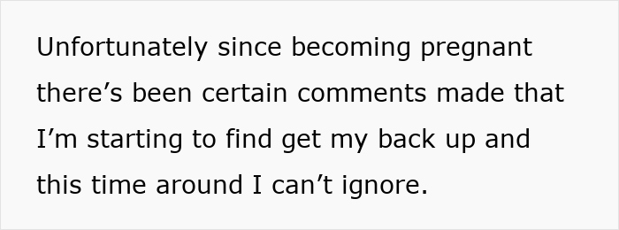 Pregnant woman looking uncomfortable while dealing with difficult mother-in-law actions during her pregnancy.