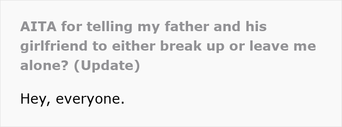 Text post asking if the daughter is wrong for confronting dad's girlfriend about her baby fever and pregnancy obsession.