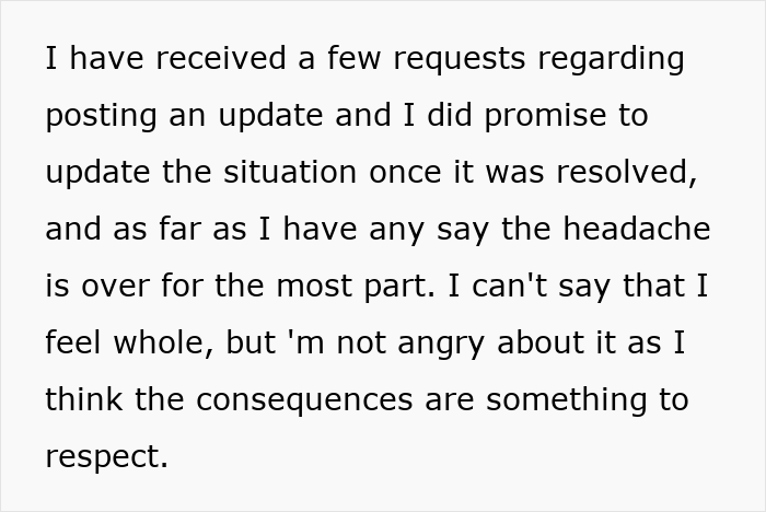 Text update about cheating ex-wife's boyfriend stealing expensive Lego sets and facing arrest in a resolved situation.