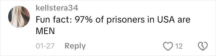 Screenshot of an online comment highlighting gender statistics from a user in incel forums, reflecting toxic discussions.