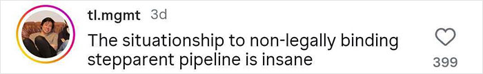 Comment on TikTok post about non-legally binding stepparent pipeline, discussing pros and cons of platonic co-parenting.