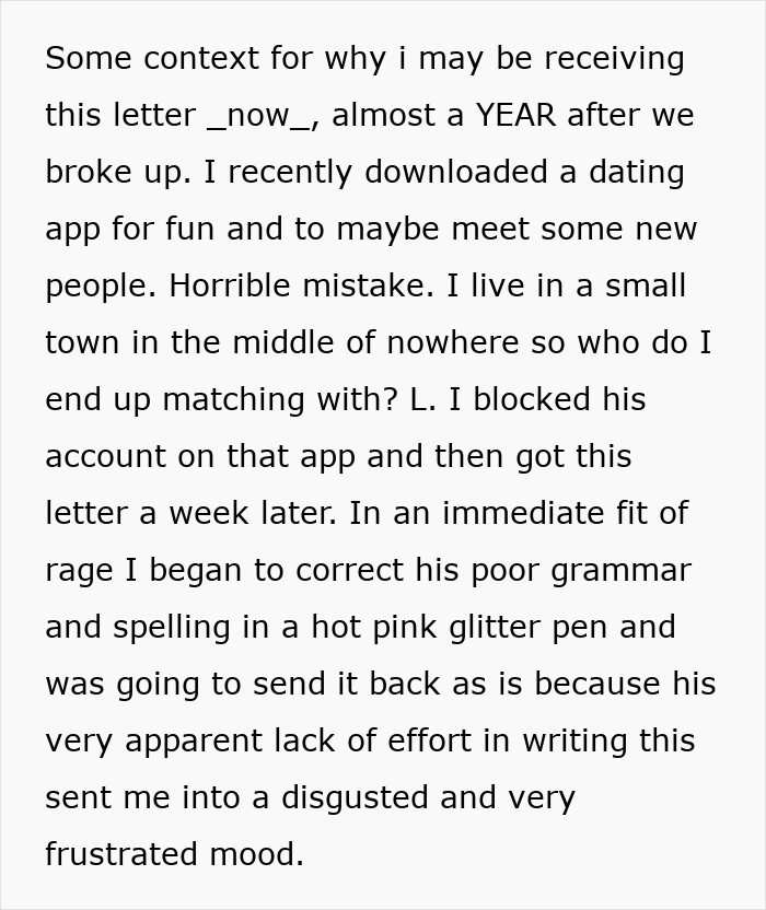 Letter from a cheater who breaks his girlfriend&rsquo;s heart, vanishes for a year, then keeps popping back into her life.