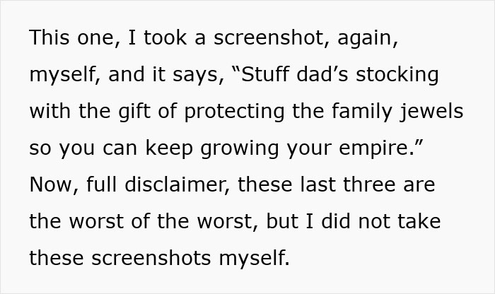 Screenshot of text discussing inappropriate marketing by Frida Mom referring to protecting family jewels.