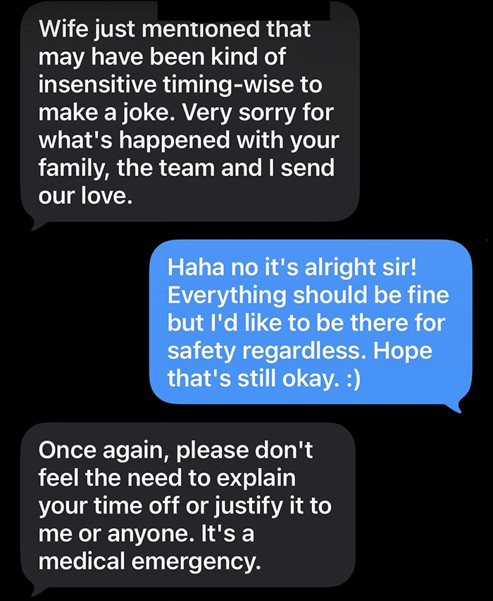 Mulher se pergunta se suas conversas com o chefe foram inadequadas depois que o namorado o perdeu Mulher se pergunta se suas conversas com o chefe foram inadequadas depois que o namorado o perdeu