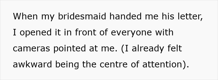 Text excerpt about a wife feeling hurt by husband&rsquo;s reaction to her wedding look shared online with public cameras present.