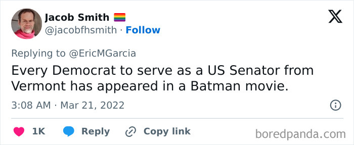 Screenshot of a tweet about a surprising fact that sounds far-fetched but is actually true, shared on social media.