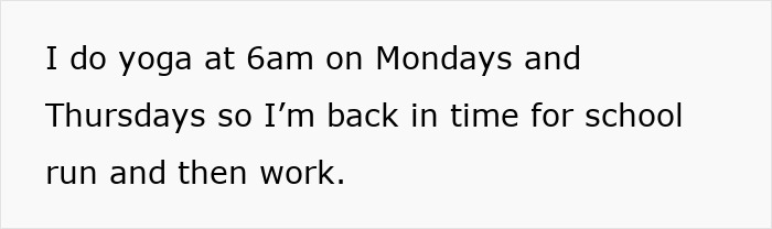 Text on white background showing a person scheduling a fourth hobby early before breakfast on busy mornings.