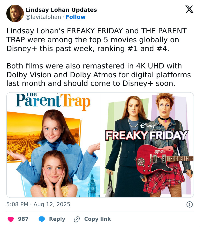 Alt text: Lindsay Lohan exposing the dark side of growing up famous in a candid interview about her movie success.