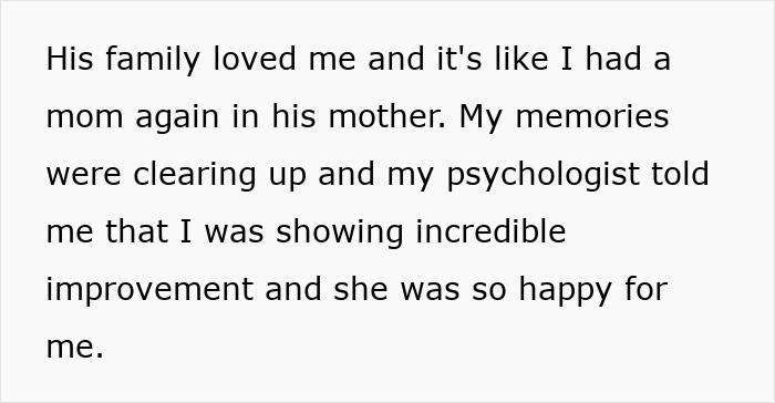 Text describing emotional healing and support during boyfriend breakup with new grandma drama.