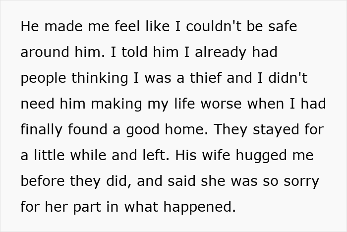 Text snippet describing a foster teen accused of theft and mistreated after a watch goes missing.