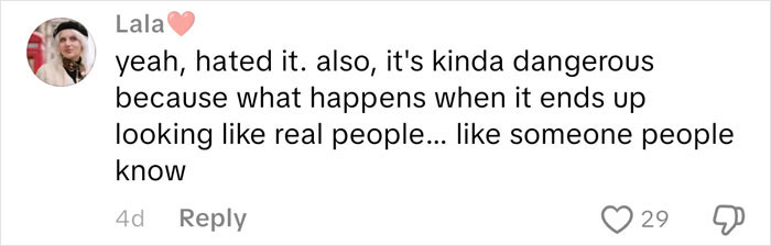 Comment by user Lala expressing dislike and concern about Netflix Faces Backlash due to creative decisions in the Lucy Letby documentary.