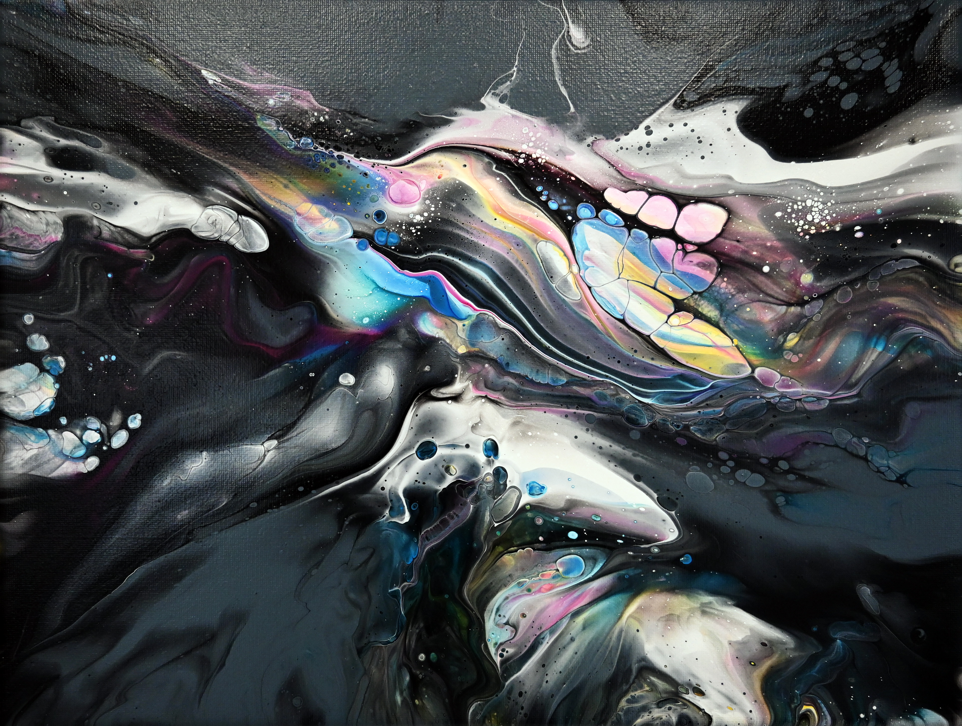 Splash Of Colour: Acrylic Pour Painting With Leftover And Scrape-Off Paint