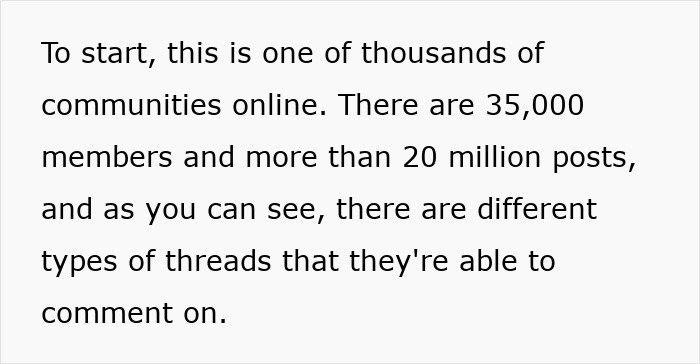 Screenshot showing a summary of a large online incel forum with 35,000 members and over 20 million posts.