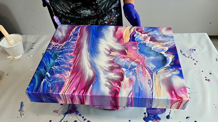 Cotton Candy Clouds: Beginners Acrylic Pouring Technique With Pva Glue And Acrylics