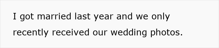 Text on a plain white background stating a wife hurt about husband&rsquo;s reaction to her wedding look and people commenting online.