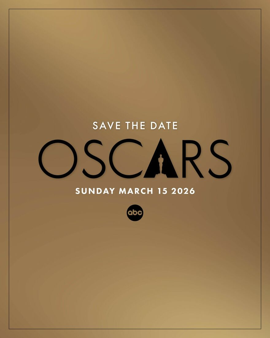 Oscars 2026 save the date announcement with the Oscar statuette silhouette and the event date March 15 2026. Oscars 2026 save the date announcement with the Oscar statuette silhouette and the event date March 15 2026.
