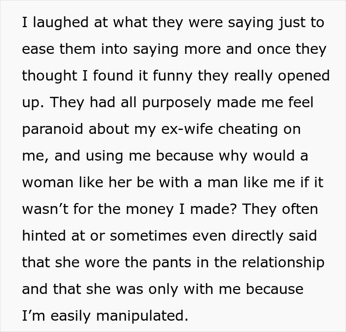 Parentes e amigos do sexo masculino arruínam o casamento de um cara só para ficar com sua ex-mulher e ser cortado de sua vida