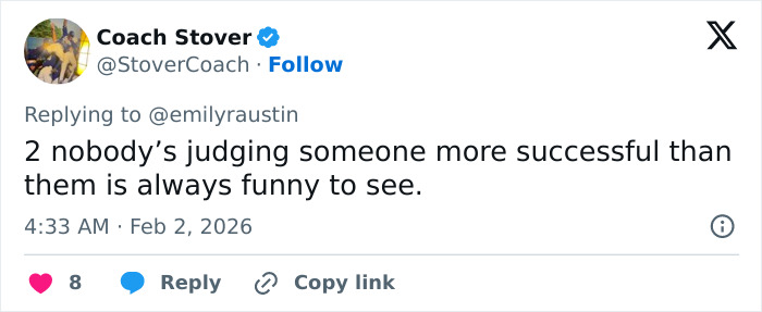 Social media response mocking MAGA influencer Emily Austin&rsquo;s reaction to Billie Eilish&rsquo;s anti-ICE Grammy speech.