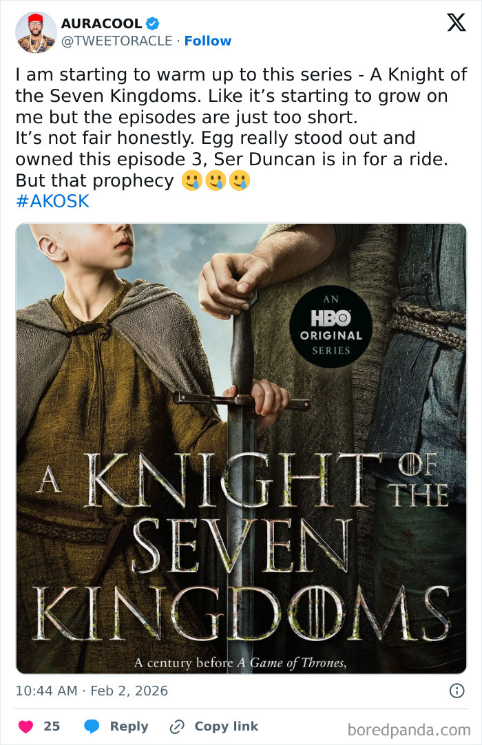 A Knight of the Seven Kingdoms promotional image featuring characters holding a sword from the HBO original series. - 3