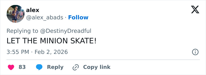 Tweet from user alex expressing support for a figure skater's choice of music at Winter Games, related to Olympic figure skater.