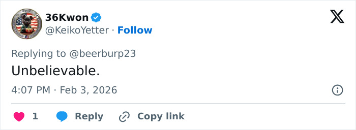 A social media user reacts with disbelief to the Dalai Lama appearing multiple times in the Epstein files.