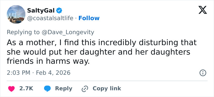Screenshot of a tweet expressing concern about disturbing details regarding Epstein&rsquo;s obsession with ex-girlfriend&rsquo;s daughter.