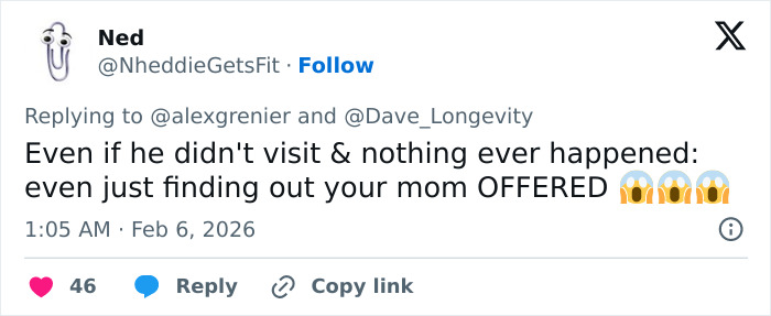 Screenshot of a tweet discussing disturbing details about Epstein's obsession with ex-girlfriend's daughter.