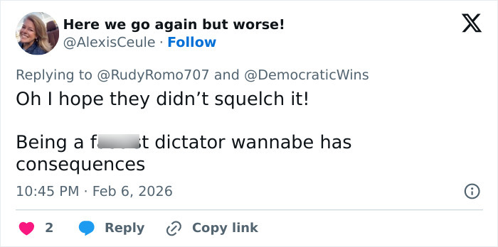 Tweet expressing hope that an incident involving JD Vance at the Winter Olympics inauguration ceremony was not suppressed.