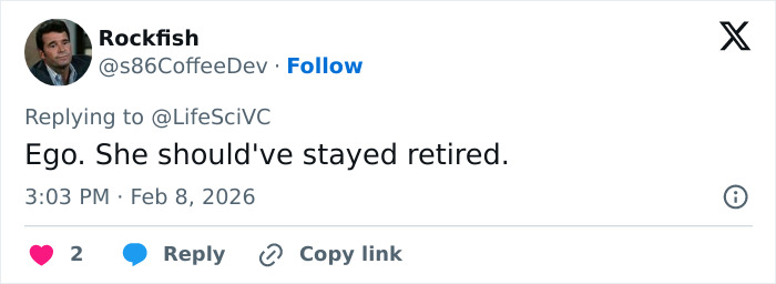 Tweet by user Rockfish reacting to Olympian Lindsey Vonn's major update after a horrific crash with possible leg injury.