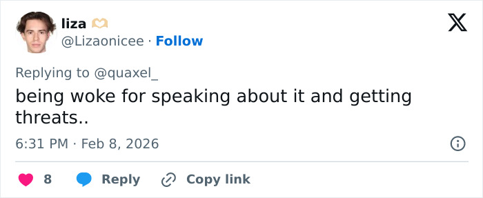 Tweet about backlash and threats received over beliefs, highlighting Amber Glenn’s experience with terrifying responses online.