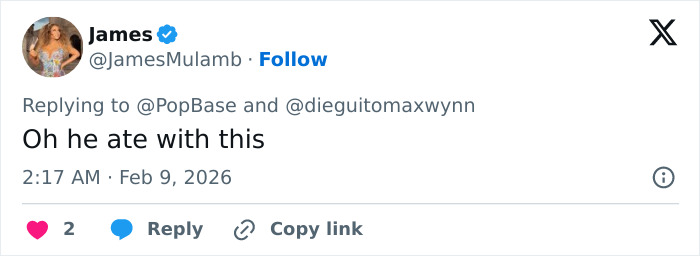 Tweet on social media reacting to the Super Bowl 2026 halftime show with criticism and public complaints.