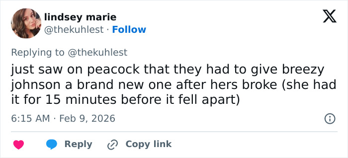 Tweet discussing Olympians’ medals breaking and replacement after being ordered from TEMU, highlighting investigation concerns.