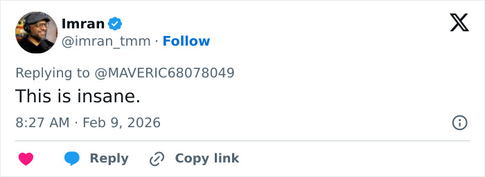Screenshot of a Twitter reply saying This is insane in a viral post about Ghislaine Maxwell and Madeleine McCann abductor sketch debate. Screenshot of a Twitter reply saying This is insane in a viral post about Ghislaine Maxwell and Madeleine McCann abductor sketch debate.