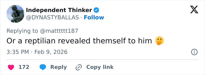 Screenshot of a tweet speculating about Bad Bunny’s fearful exit from the Super Bowl before erasing social media.