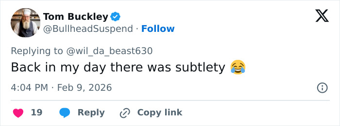 Screenshot of a tweet reacting humorously during heated debate about Super Bowl fans translating Bad Bunny's explicit lyrics.