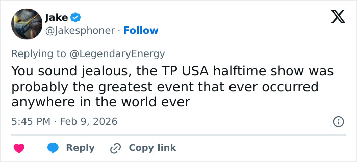 Screenshot of a social media debate about Super Bowl fans translating Bad Bunny&rsquo;s explicit lyrics during the halftime show.