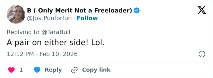 Screenshot of a tweet reacting humorously to a low-cut dress advertisement that went viral for all the wrong reasons.