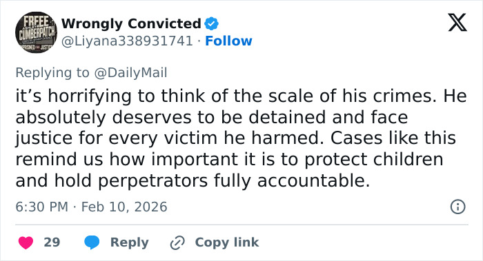 Tweet discussing a teacher known for helping under-privileged students accused of crimes against multiple victims.