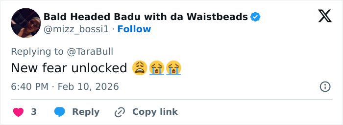 User tweet expressing emotional reaction to low-cut dress advertisement going viral for all the wrong reasons