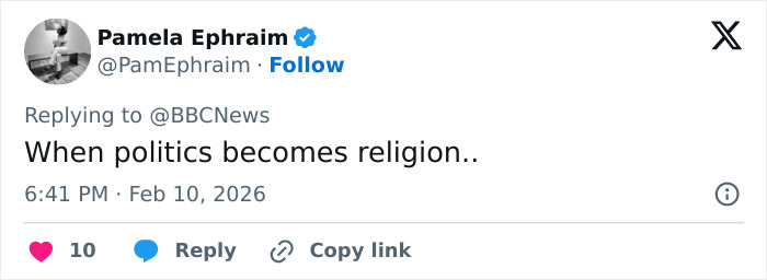 Screenshot of a Twitter reply discussing politics and religion related to the dad who ended daughter's life after Trump argument.