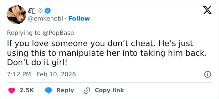 Tweet expressing opinion on cheating after Olympic medal victory, addressing manipulation and advising against reconciliation.